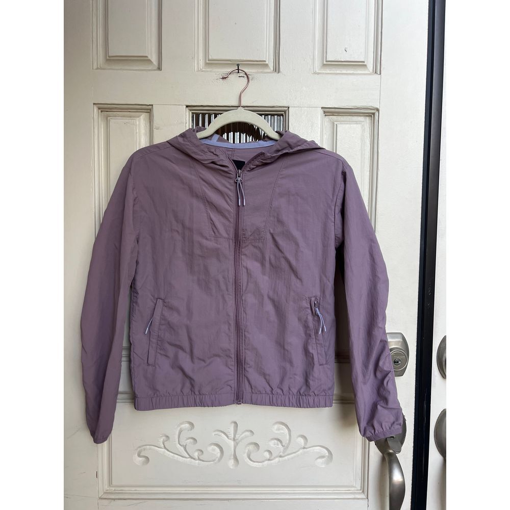 All in Motion Girl's Lavender Nylon‎ Lightweight Windbreaker Jacket Size Large